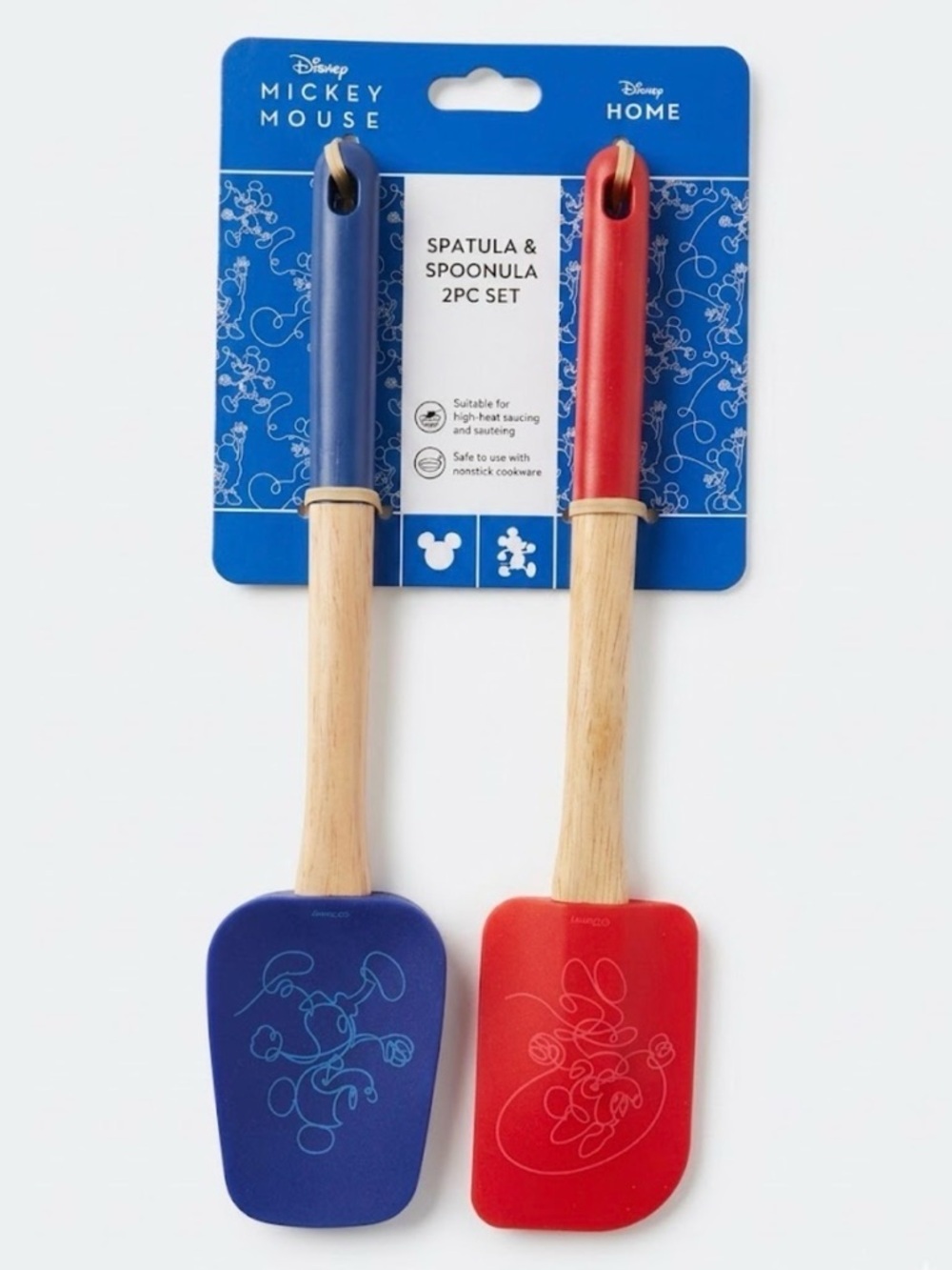 Disney Home Mickey Mouse Spatula & Spoonula 2pc Set